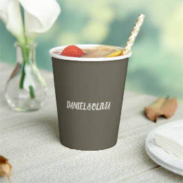 Brawn Vintag Classic Wedding Pappbecher