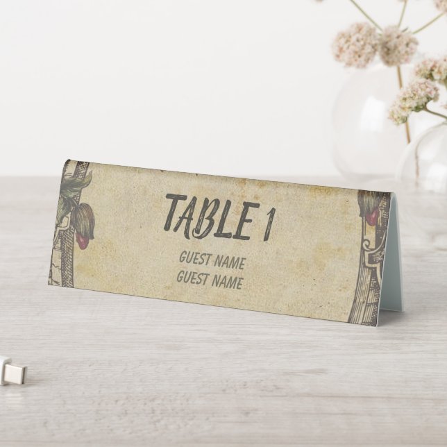 Brawn Vintag Classic Wedding Seating Charts Tischaufsteller (In Situ (Tisch))