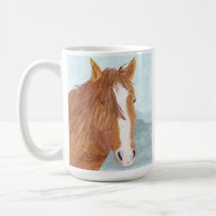 Brawn Wild Horse Blue Mountain Lake - Acryl. Kaffeetasse