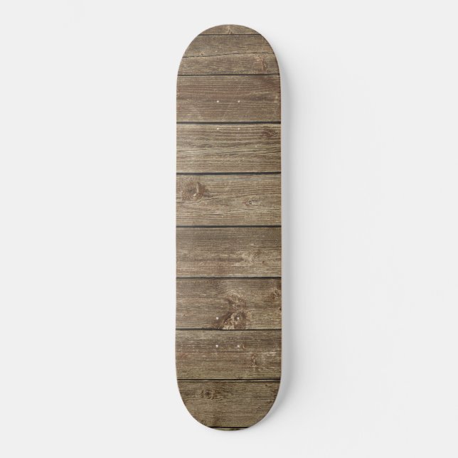 Brawn Wood Grain Pattern Zen Skateboard (Vorderseite)