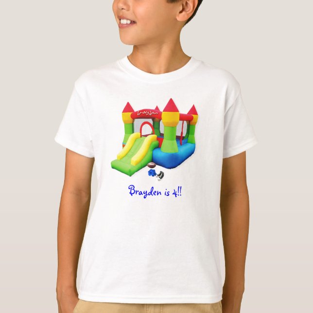 brayden T-Stück, Brayden ist 4!! T-Shirt (Vorderseite)