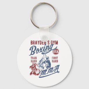 Braydens Gym Boxing Mixed Martial Arts Retro Desig Schlüsselanhänger