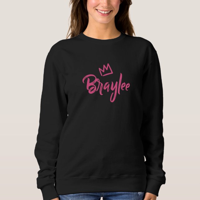 Braylethe Queen Pink Crown for Women genannt Bra Sweatshirt (Vorderseite)