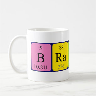 Braylin tasse de nom de table périodique