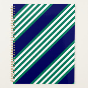Brayures blanches et vertes motif avec bleu marine