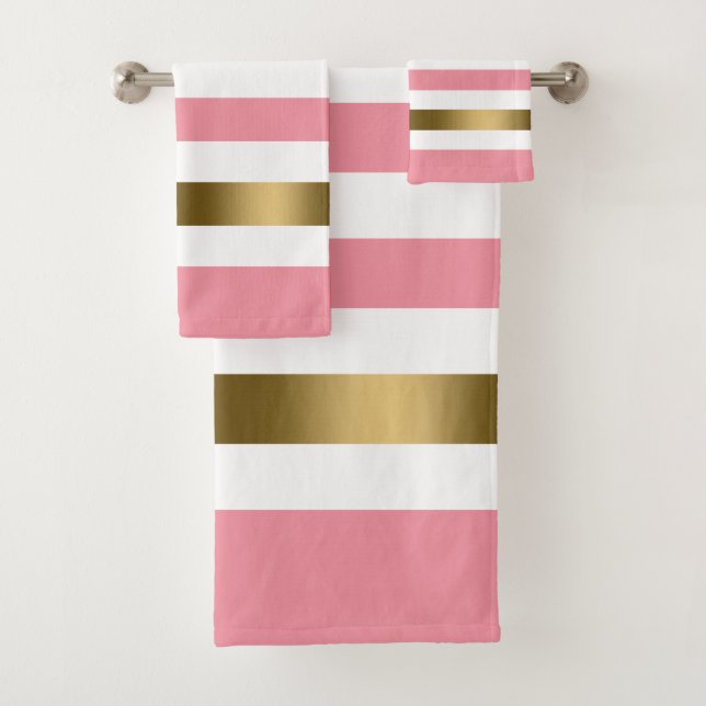 Brayures roses et blanches, accents d'or motif (En situation)