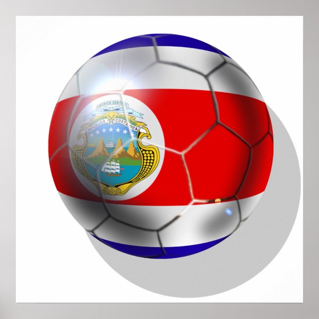 Brazil 2014 Costa Rica soccer team ball world cup Poster (Vorne)