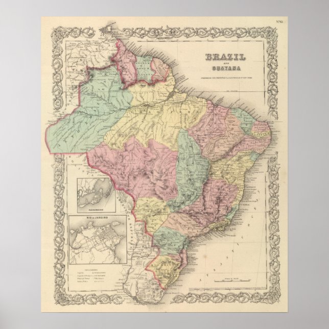 Brazil and Guayana Poster (Vorne)