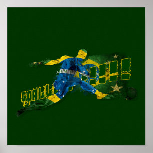Brazil blood flesh and glory soccer futebol sports poster