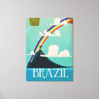 brazil christ der Retter Vintage Reiseplakat