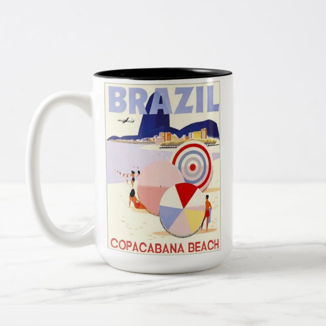BRAZIL COPACABANA ZWEIFARBIGE TASSE (Links)
