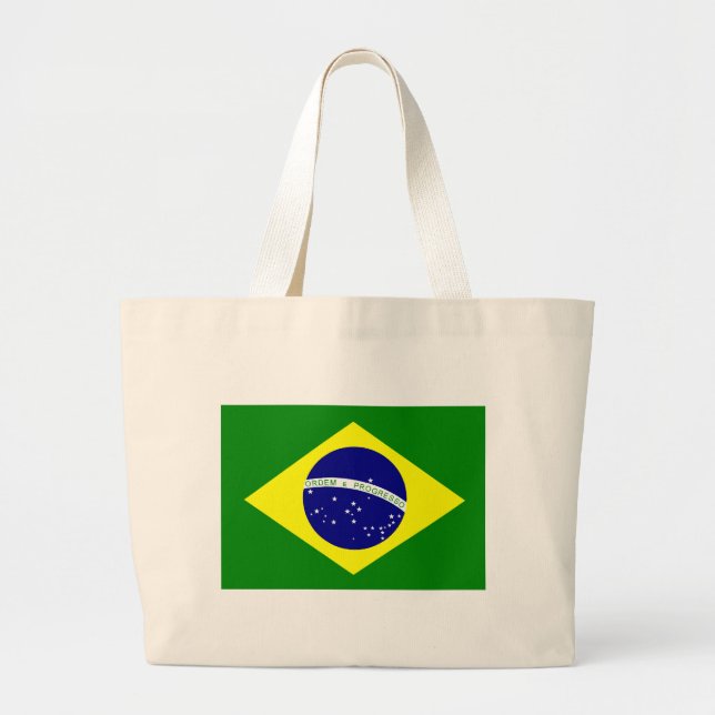 Brazil Flag bag Jumbo Stoffbeutel (Vorne)