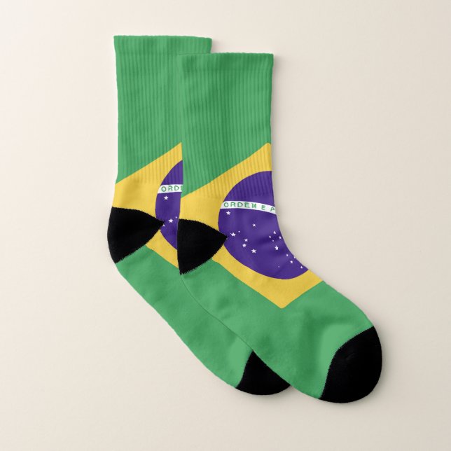 Brazil Flag Emblem Socken (Paar)