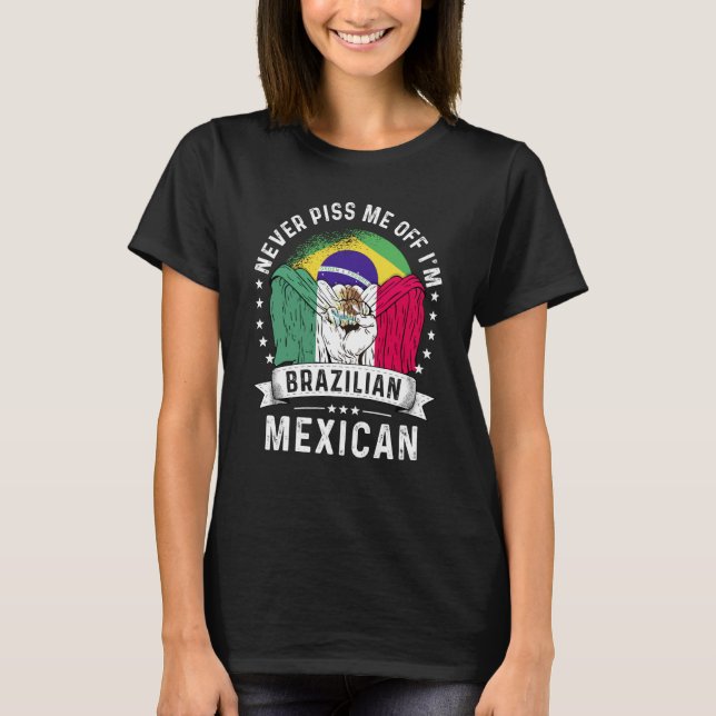 Brazil Flag Mexico Grown  Humor Citizen Pride T-Shirt (Vorderseite)