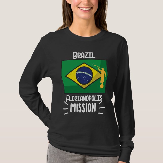 Brazil Florianopolis Mormon LDS Mission Missionary T-Shirt (Vorderseite)