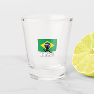 Brazil Football Soccer National Team Schnapsglas