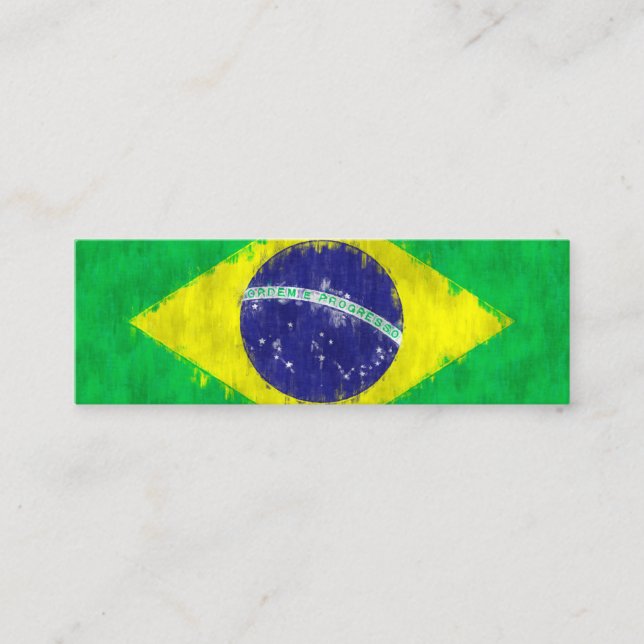 Brazil Oil Painting Drawing Mini Visitenkarte (Vorderseite)