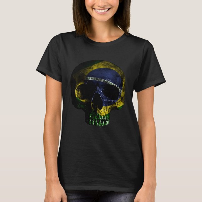 Brazil Skull MMA Brazilian Jiu Jitsu BJJ T-Shirt (Vorderseite)