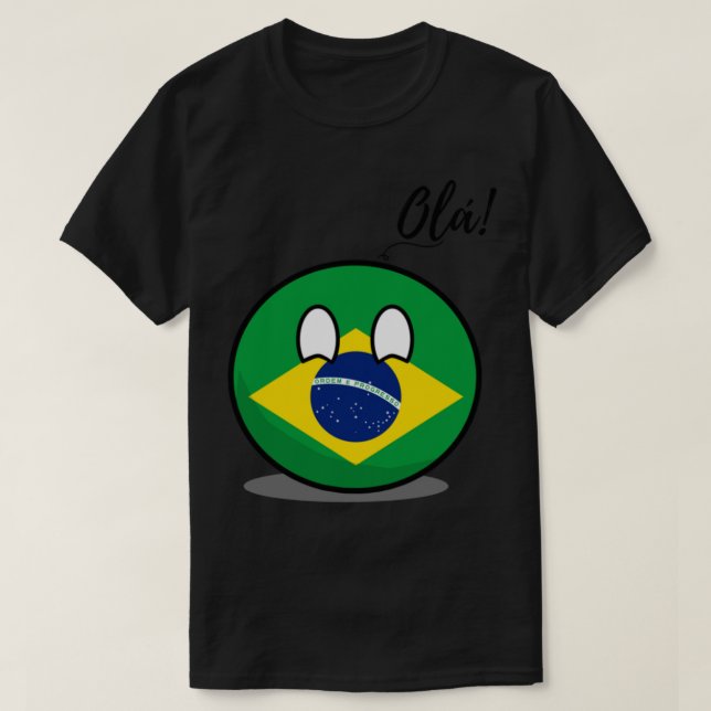 Brazilball Countryball T-Shirt (Design vorne)