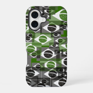 Brazilian flag pattern iPhone 16 hülle