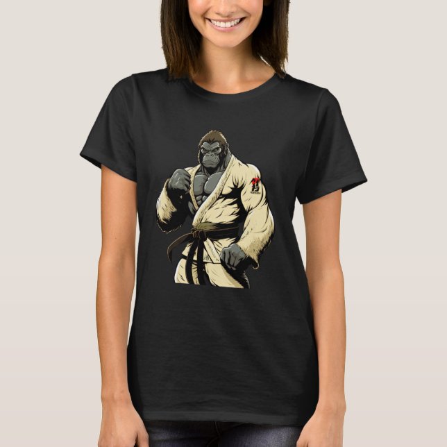 Brazilian Jiu Jitsu and Grappling Gorilla T-Shirt (Vorderseite)