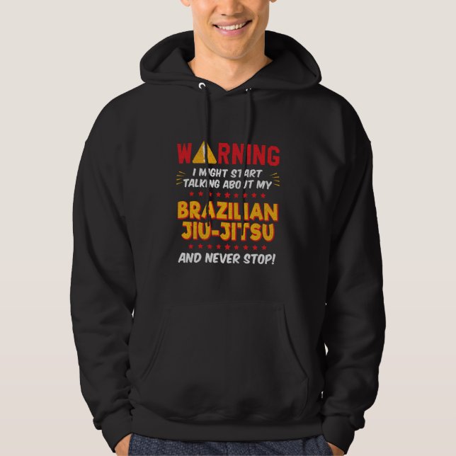 Brazilian Jiu Jitsu Saying Self Defense Joke Graph Hoodie (Vorderseite)