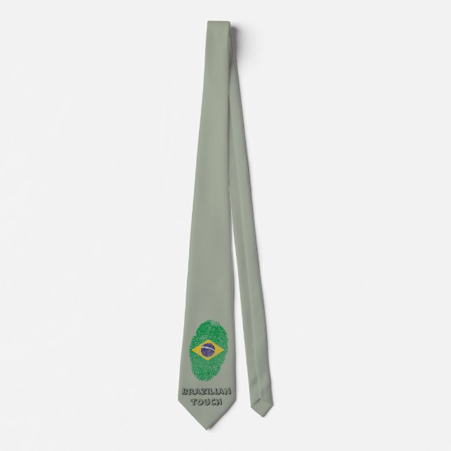 Brazilian touch fingerprint flag krawatte (Vorderseite)