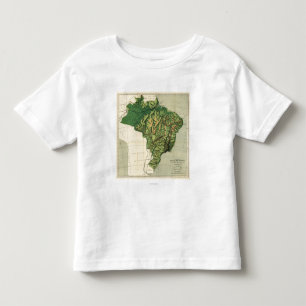 BrazilPhysical panoramisches MapBrazil Kleinkind T-shirt