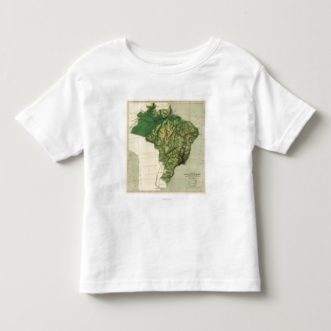BrazilPhysical panoramisches MapBrazil Kleinkind T-shirt (Vorderseite)