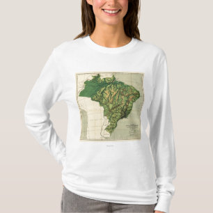 BrazilPhysical panoramisches MapBrazil T-Shirt