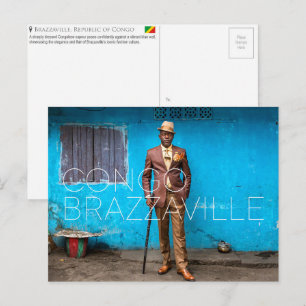 Brazzaville, Republik Kongo Reise-Postkarte Postkarte