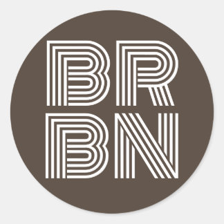 BRBN Bourbon Hunter Whiskey Collector Runder Aufkleber