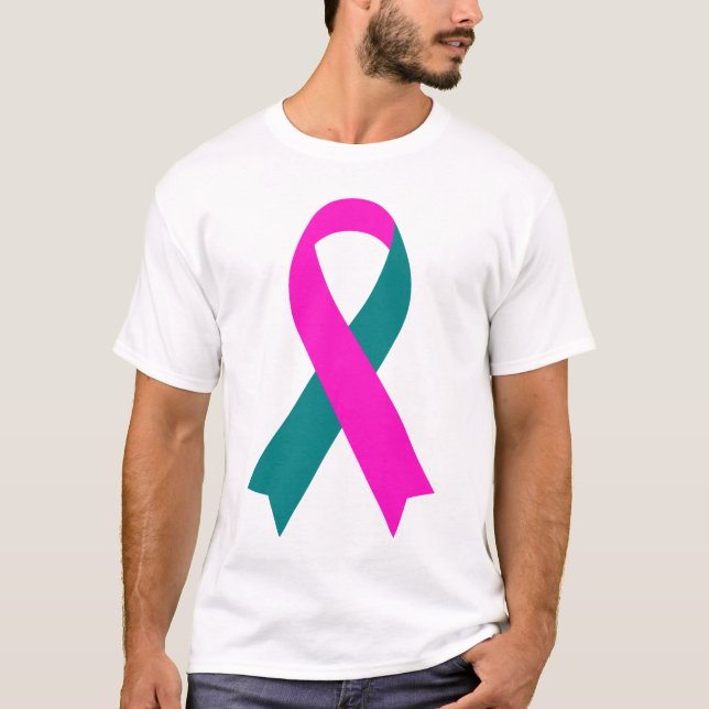BRCA 1 & 2 Rosa und Aquamarines Shirt (Vorderseite)