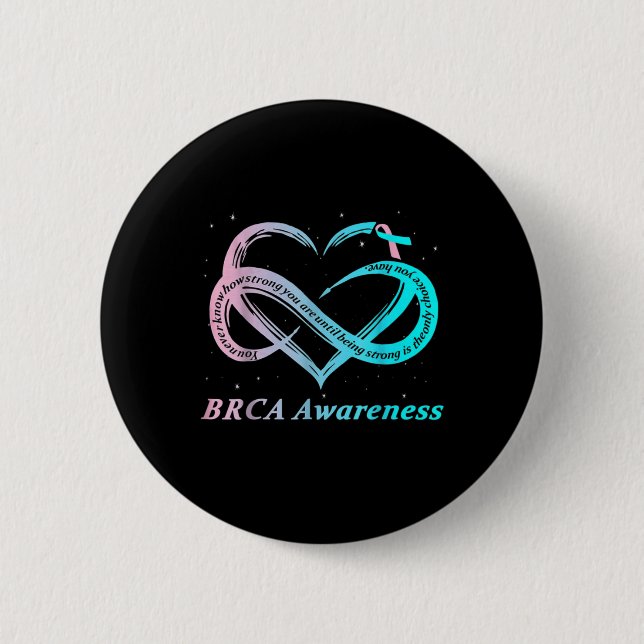 Brca Warrior Im Fine Breast Cancer Awareness  Button (Vorderseite)