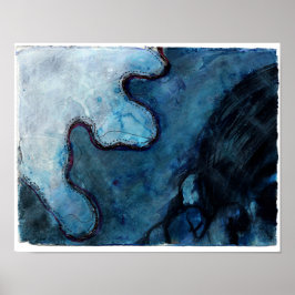 Breach Abstract Watercolor Poster