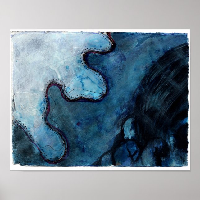 Breach Abstract Watercolor Poster (Vorne)