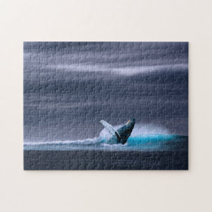 Breaching Humpback Whale Ocean - Puzzle