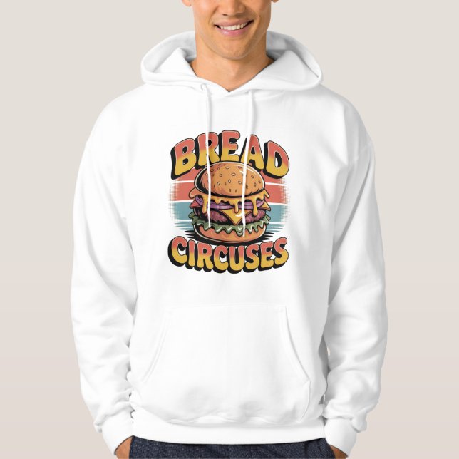 Bread and Circuses Burger Hoodie (Vorderseite)
