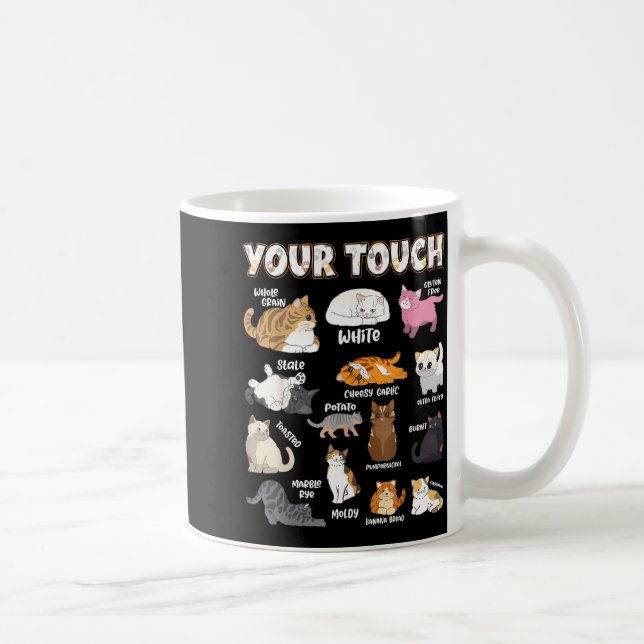 Bread Cats Variety Punny Cartoon Kitty Design  Kaffeetasse (Rechts)