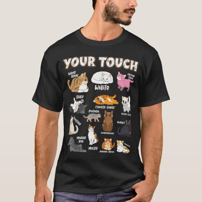 Bread Cats Variety Punny Cartoon Kitty Design  T-Shirt (Vorderseite)