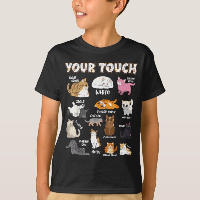 Bread Cats Variety Punny Cartoon Kitty Design  T-Shirt (Vorderseite)