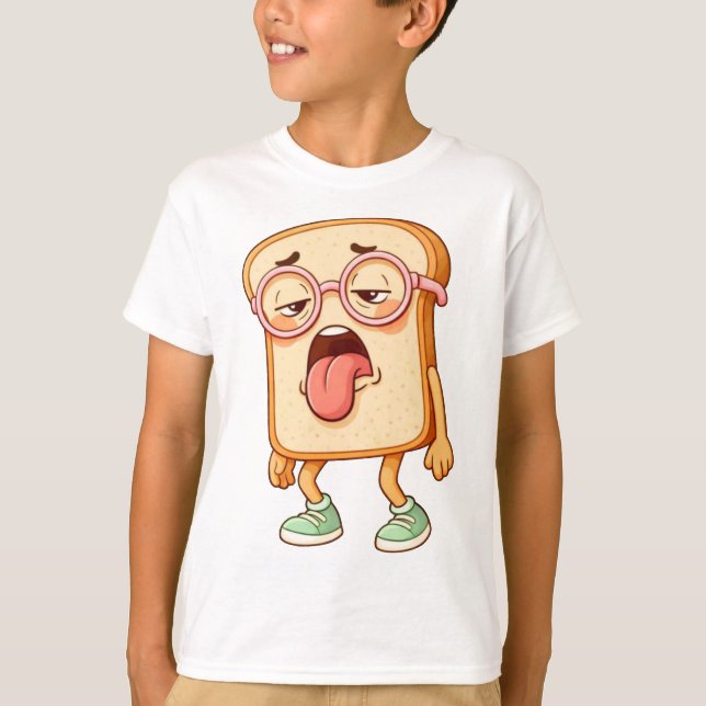 Bread Tony Tired Mood – Funny Bread T-Shirt (Vorderseite)