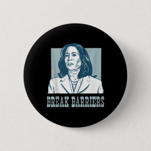Break Barriers Kamala Harris für Präsident Electin Button