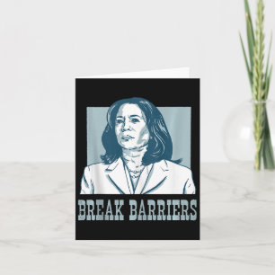 Break Barriers Kamala Harris für Präsident Electin Karte