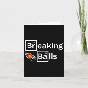 Break Billiard Player Pool Snooker 8 Ball Funny Karte