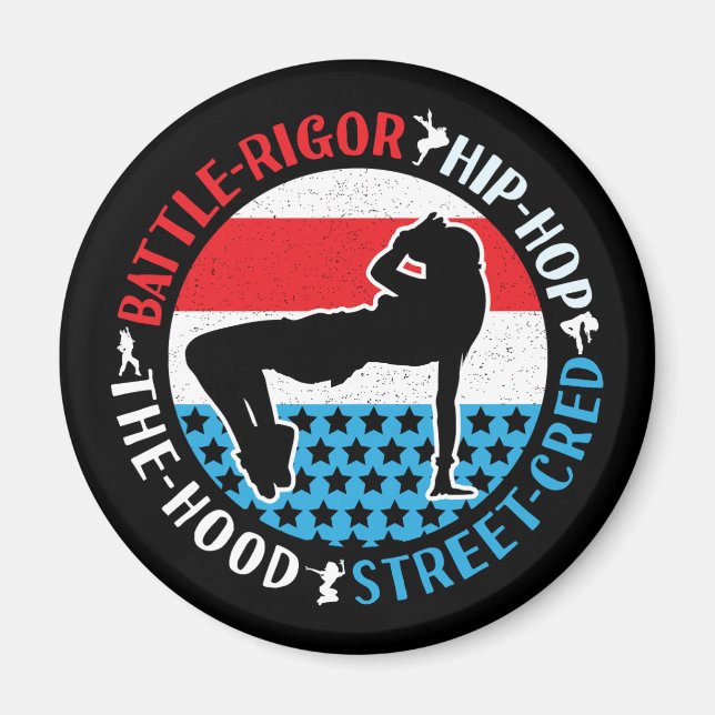 Break Dance Breakdance Angesagt-Hop Dancer Girl Magnet (Vorne)