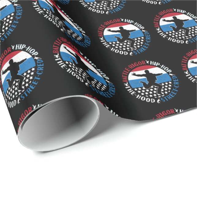 Break Dance Breakdancing Hip-Hop Junge Geschenkpapier (Rolleneckpunkt)