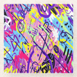 Break Free: Abstrakte Kunst Glasuntersetzer