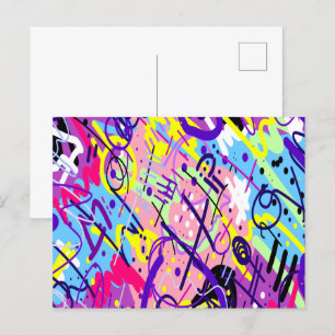 Break Free: Abstrakte Kunst Postkarte