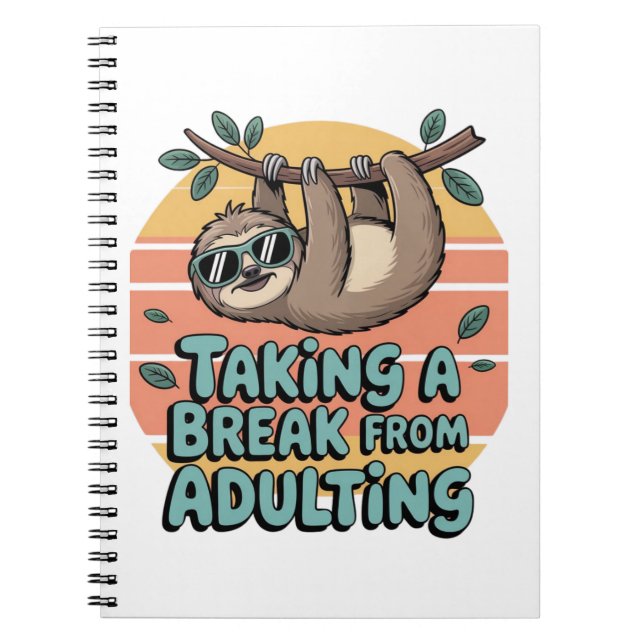 "Break from Adulting Notizblock (Vorderseite)